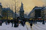 Place de la Republique - Paris by Eugene Galien-Laloue